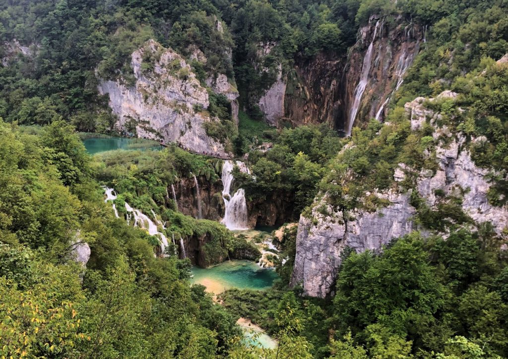 First view of majestic National Park with Great waterfall