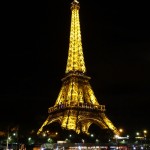 Illuminated Eiffel tower